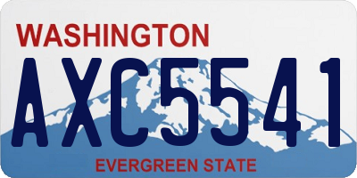 WA license plate AXC5541