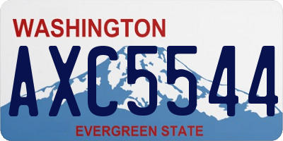 WA license plate AXC5544
