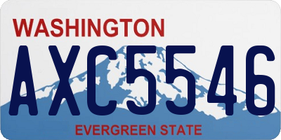WA license plate AXC5546