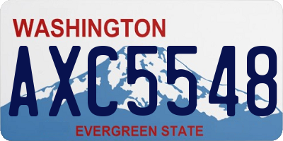 WA license plate AXC5548
