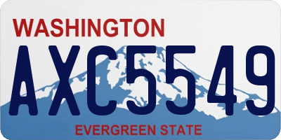 WA license plate AXC5549