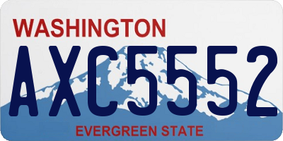 WA license plate AXC5552