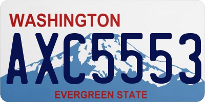WA license plate AXC5553