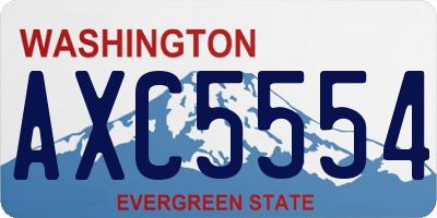 WA license plate AXC5554