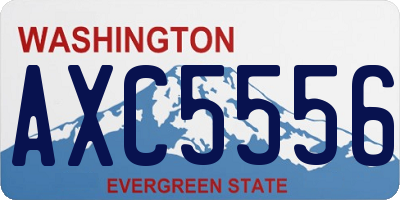WA license plate AXC5556