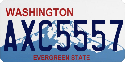 WA license plate AXC5557