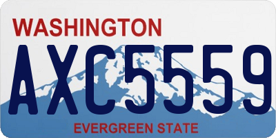 WA license plate AXC5559