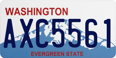 WA license plate AXC5561