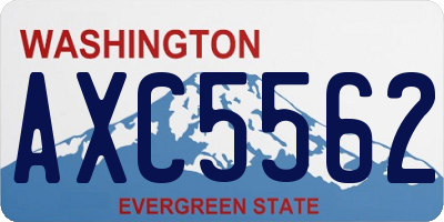 WA license plate AXC5562