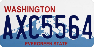 WA license plate AXC5564