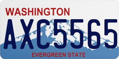 WA license plate AXC5565