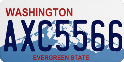 WA license plate AXC5566