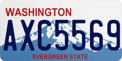 WA license plate AXC5569