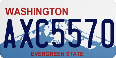 WA license plate AXC5570