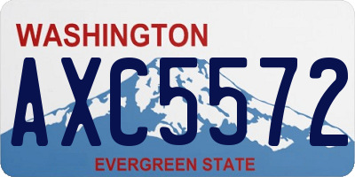 WA license plate AXC5572