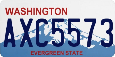 WA license plate AXC5573