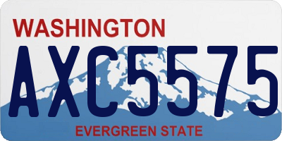 WA license plate AXC5575