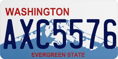 WA license plate AXC5576