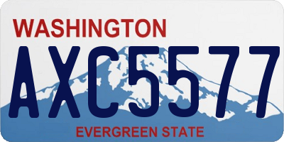 WA license plate AXC5577
