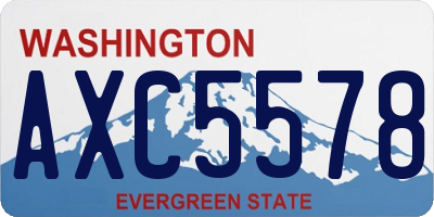 WA license plate AXC5578