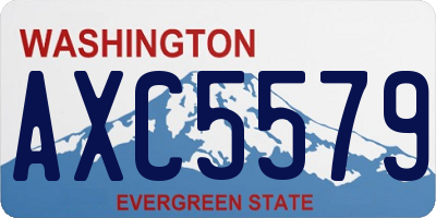 WA license plate AXC5579