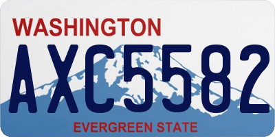 WA license plate AXC5582