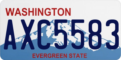 WA license plate AXC5583