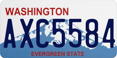WA license plate AXC5584