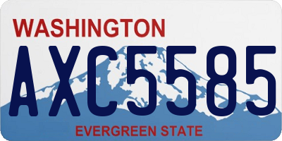 WA license plate AXC5585