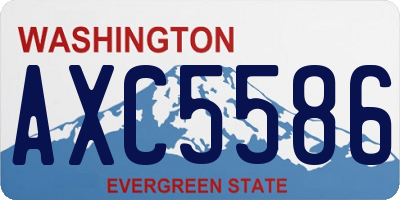 WA license plate AXC5586