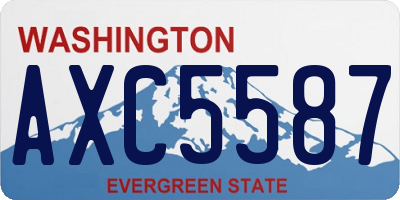 WA license plate AXC5587
