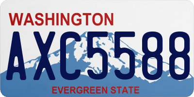 WA license plate AXC5588