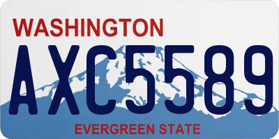 WA license plate AXC5589