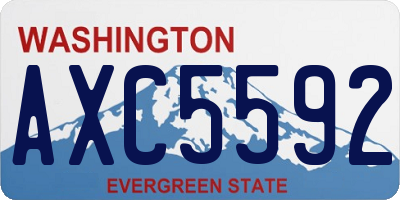 WA license plate AXC5592