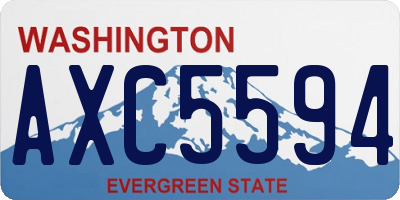 WA license plate AXC5594