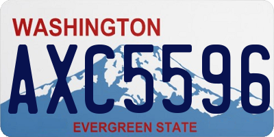WA license plate AXC5596