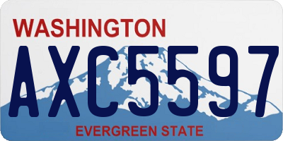 WA license plate AXC5597