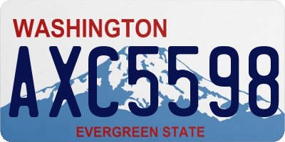 WA license plate AXC5598
