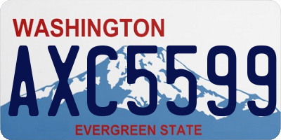 WA license plate AXC5599