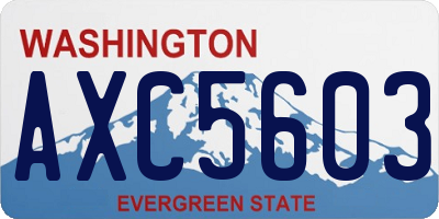 WA license plate AXC5603