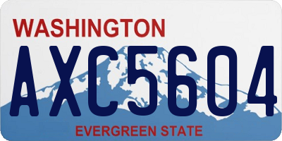 WA license plate AXC5604