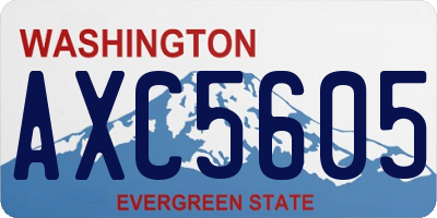 WA license plate AXC5605