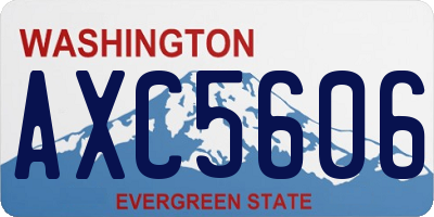 WA license plate AXC5606