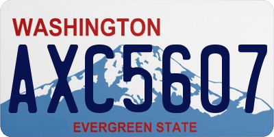 WA license plate AXC5607