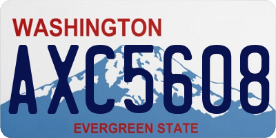 WA license plate AXC5608