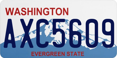 WA license plate AXC5609
