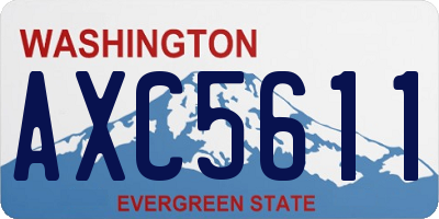 WA license plate AXC5611