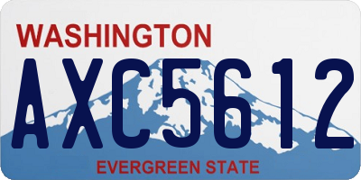 WA license plate AXC5612