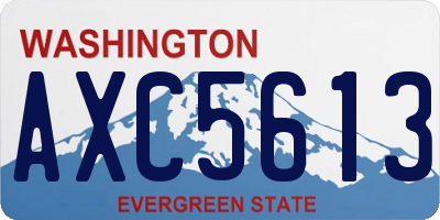 WA license plate AXC5613