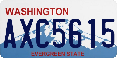 WA license plate AXC5615